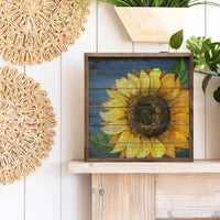 Denim Sunflower Sign