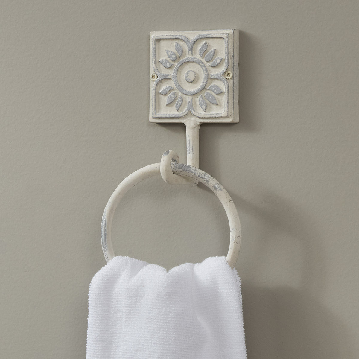 DISTRESSED TILE RING HOOK