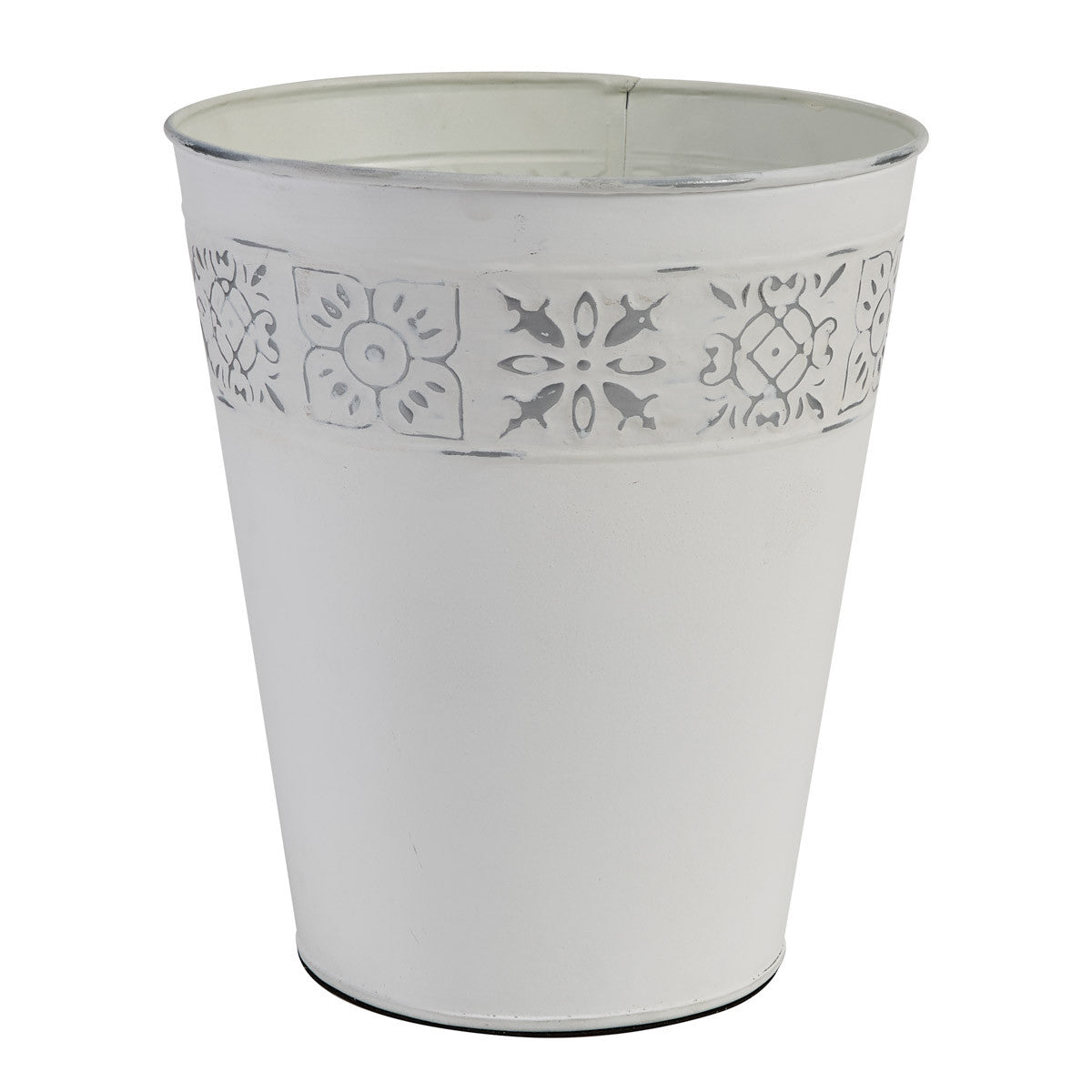 DISTRESSED TILE WASTE BASKET