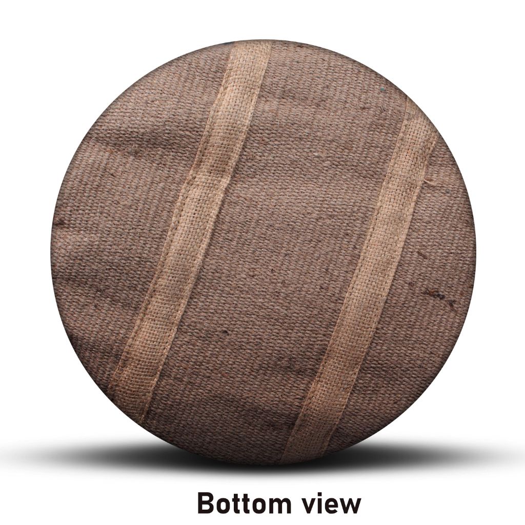 Eco-Twist Beige & Black Jute Tote Bag