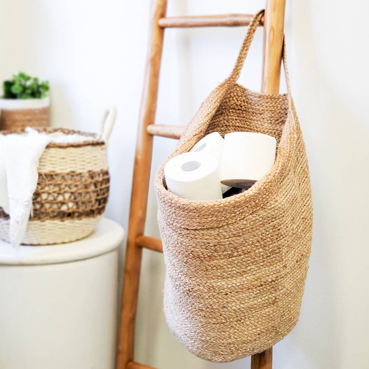 Handwoven Wicker Storage l Kata Wall Storage Basket