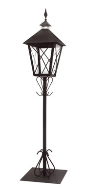 LANTERN W/POST 67"H IRON/GLASS