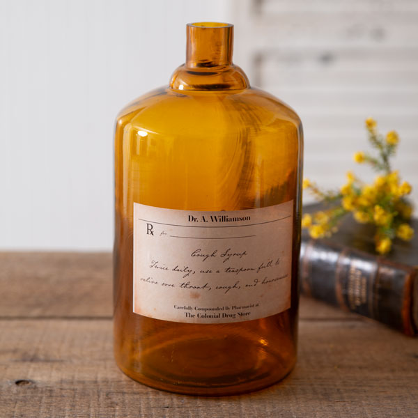 Antique-Inspired Apothecary Bottle - Cough Syrup – Chic Home Decor