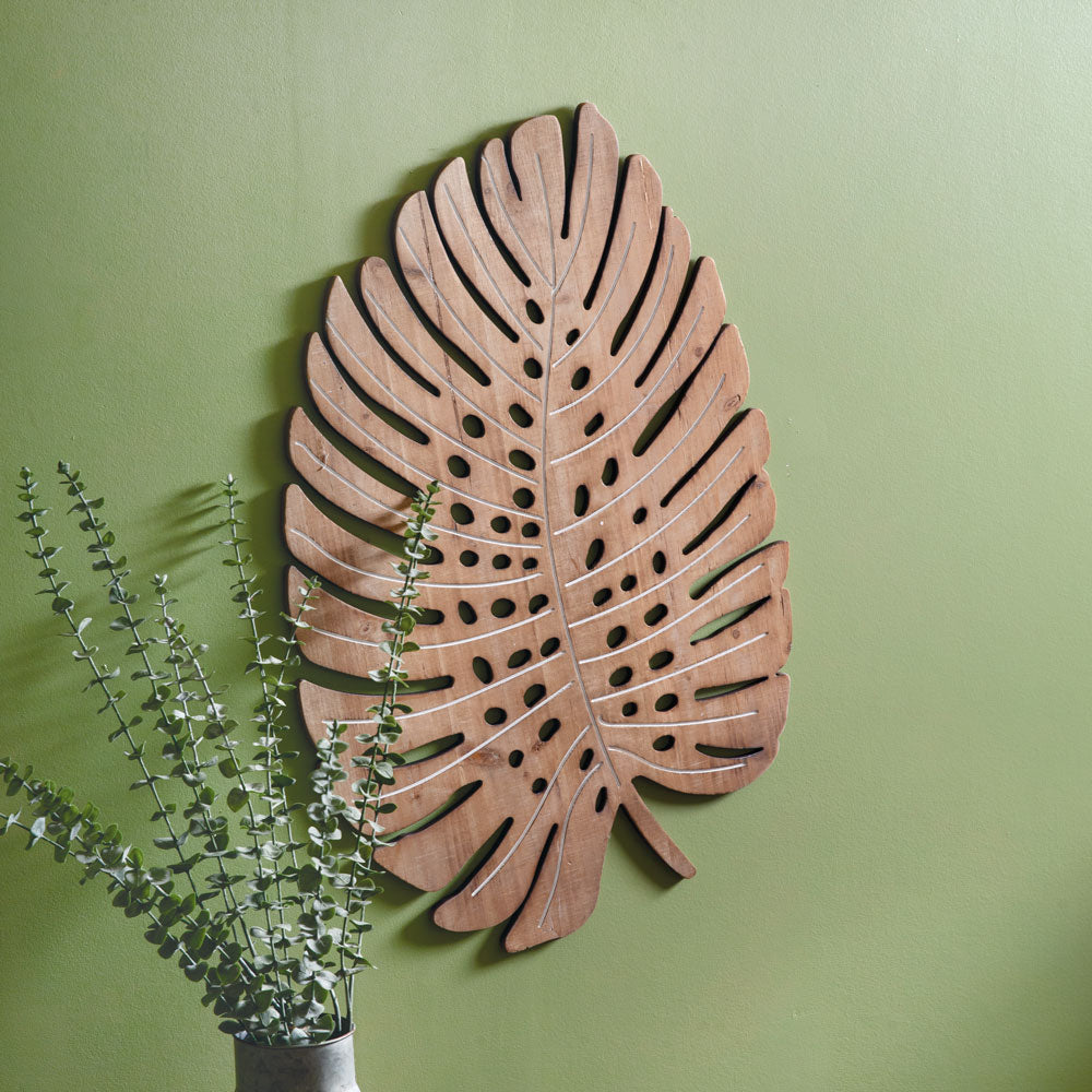 Monstera Leaf Wood Wall Decor