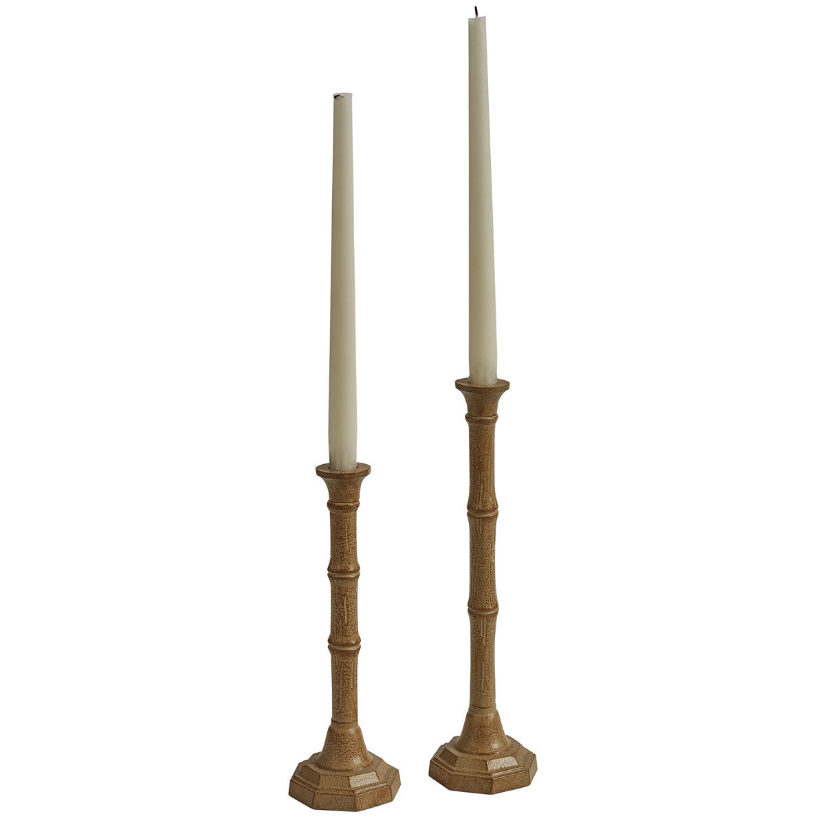 Bamboo Cast Metal Set of 2 Taper Holders