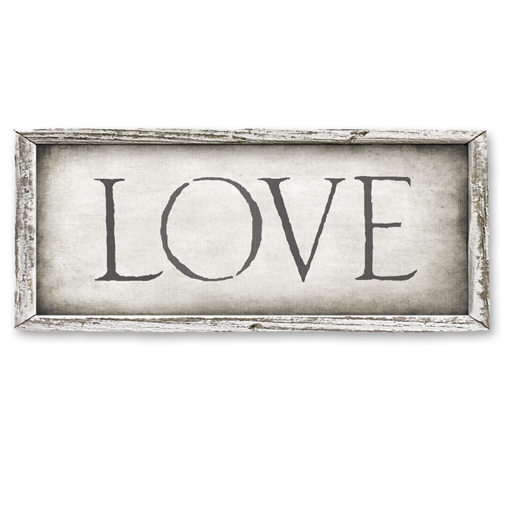 "LOVE" Shelf Art - Rustic Antique White Finish | Chic Home Decor
