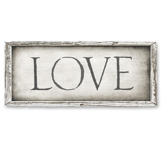 "LOVE" Shelf Art - Rustic Antique White Finish | Chic Home Decor