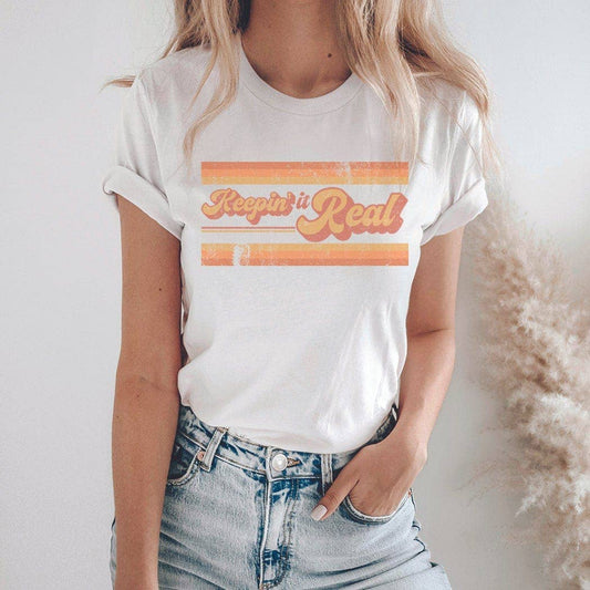 Keepin' It Real Retro Graphic T-Shirt