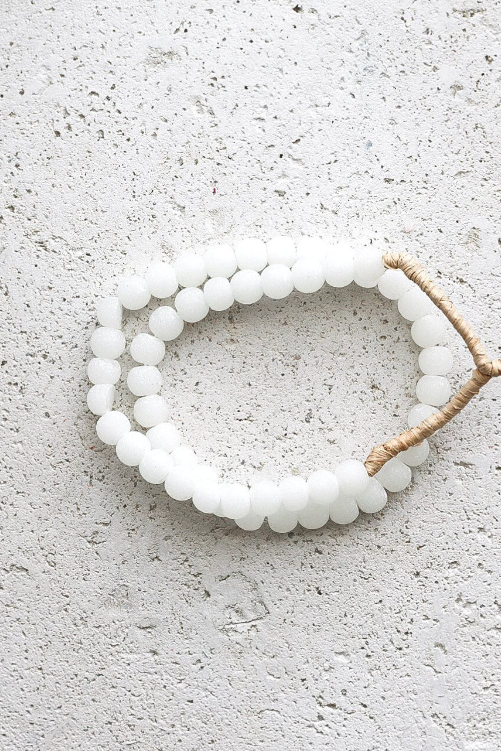 Home Decor BOHO Recycled Glass Beads Frosted White