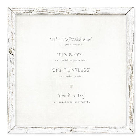 'Whispered the Heart' Shelf Art