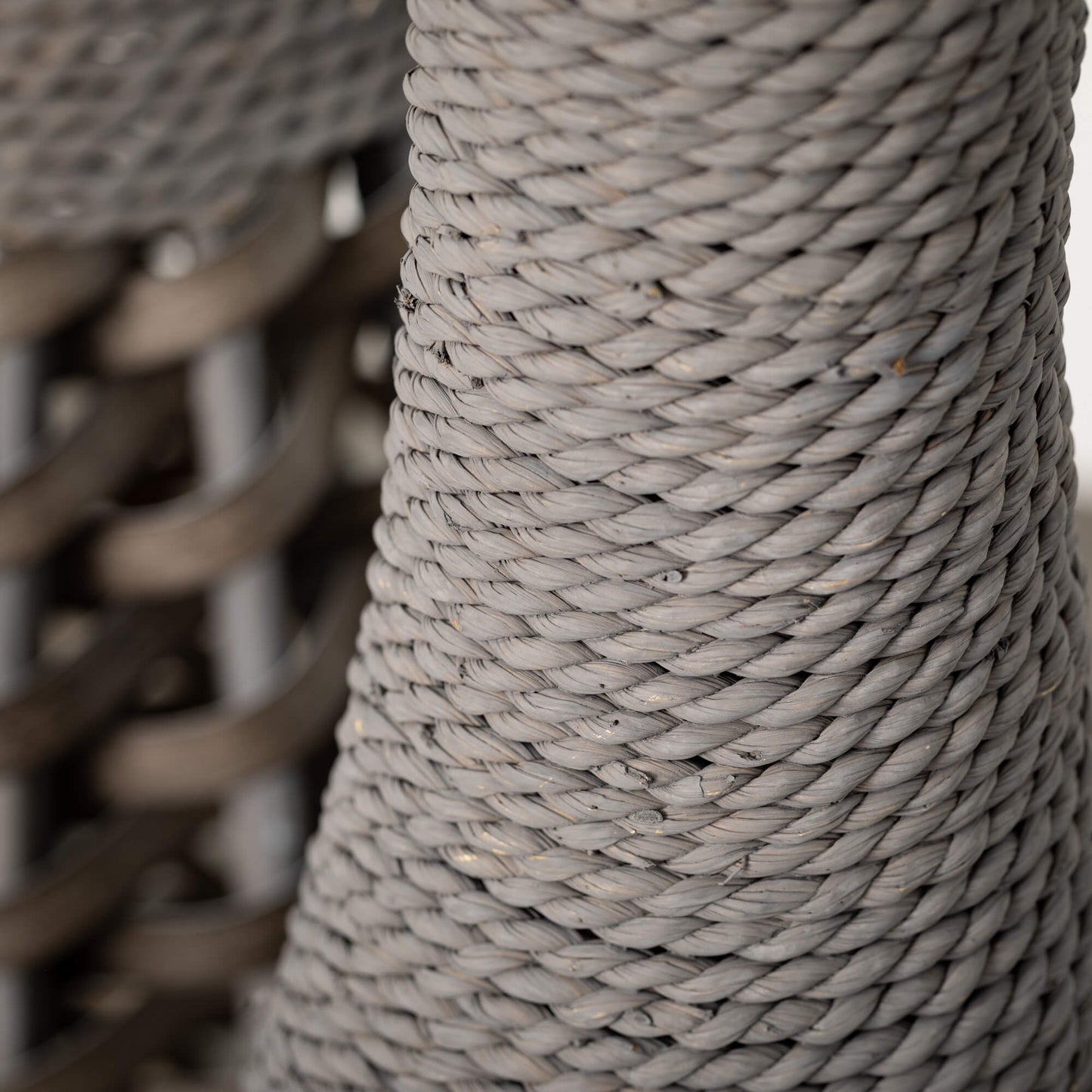 TWO-TONED WOVEN RATTAN VASES