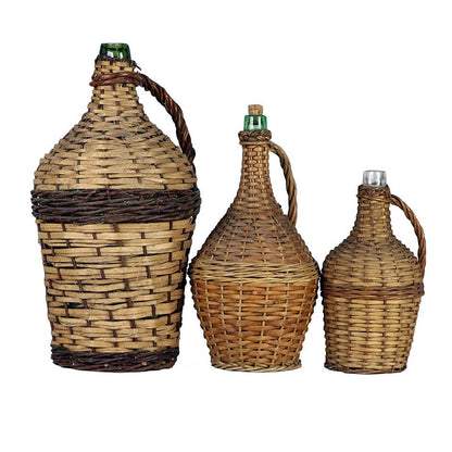 Wicker Covered Wine Bottle