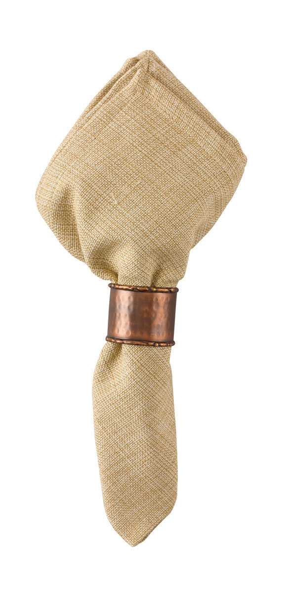 HAMMERED COPPER NAPKIN RING (Set of 4)