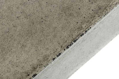 43" Gray and Dark Gray Concrete Square Block Coffee Table