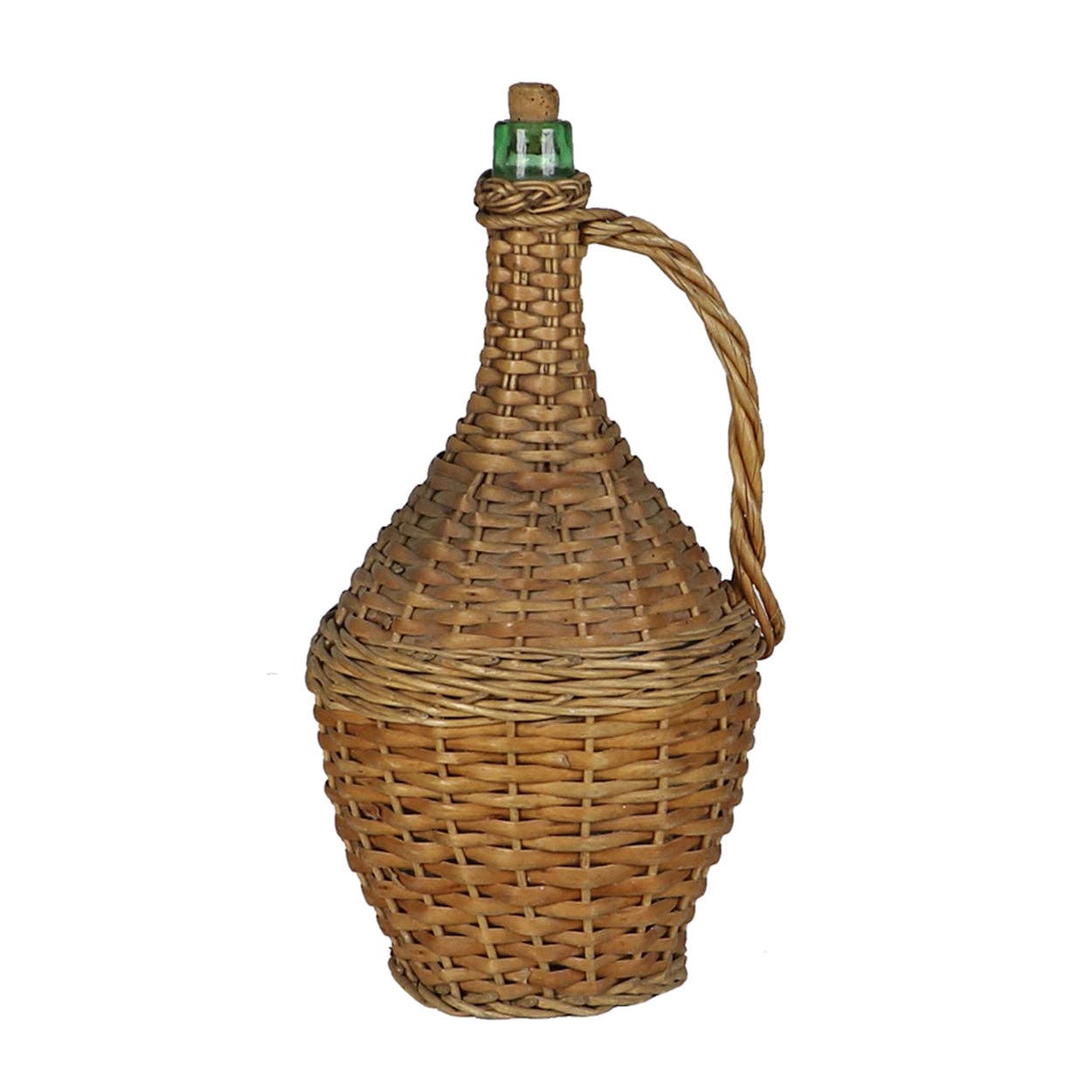 Wicker Covered Wine Bottle