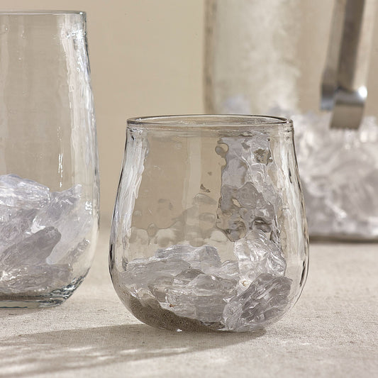 TEXTURED SHORT BEVERAGE GLASS SET