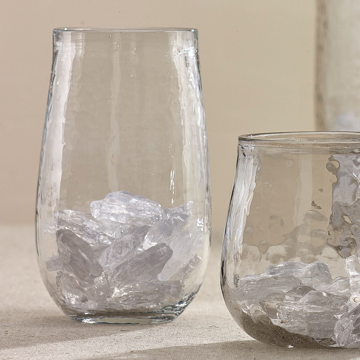 TEXTURED TALL BEVERAGE GLASS SET