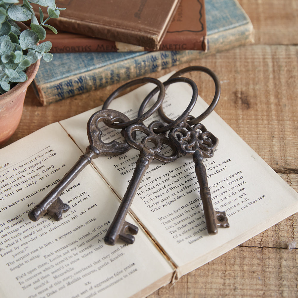 Set of Three Rustic Keys