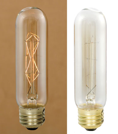 40 Watt 4” Vintage Style Stick Bulb with Diamond Filament