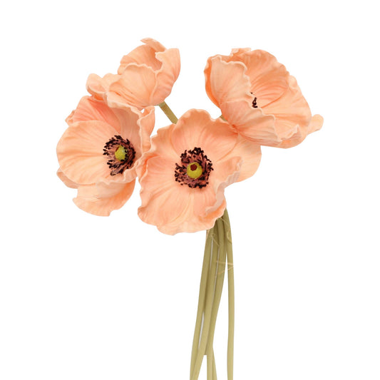 10" Real Touch Poppy-6 stems per bundle