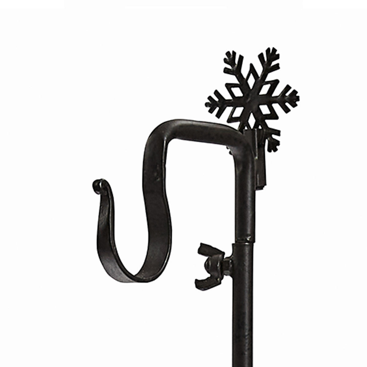 SNOWFLAKE IRON VERTICAL ADJUSTABLE STOCKING HANGER