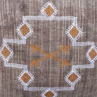 Sabra Silk Inspired Brown Linen 20" X 20" Pillow Cover