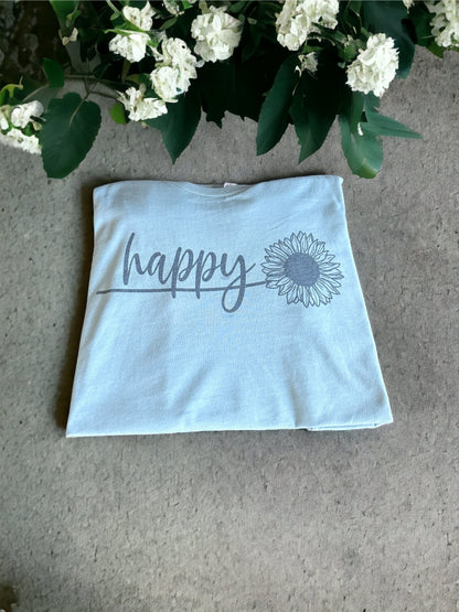 Happy Sunflower Graphic T-Shirt