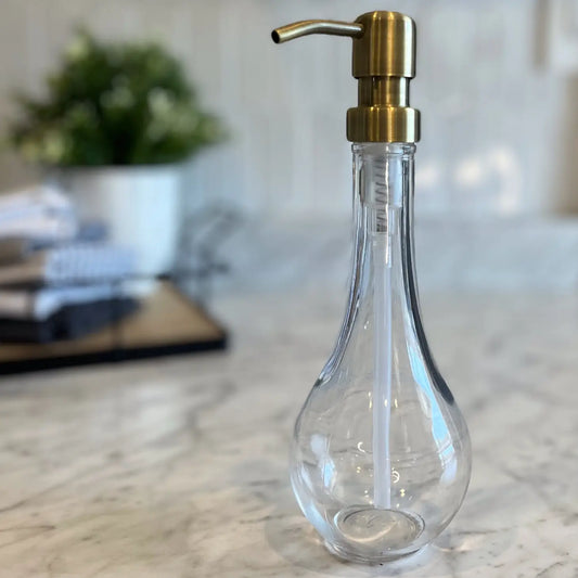 Water Drop Recycled Glass Soap Dispenser