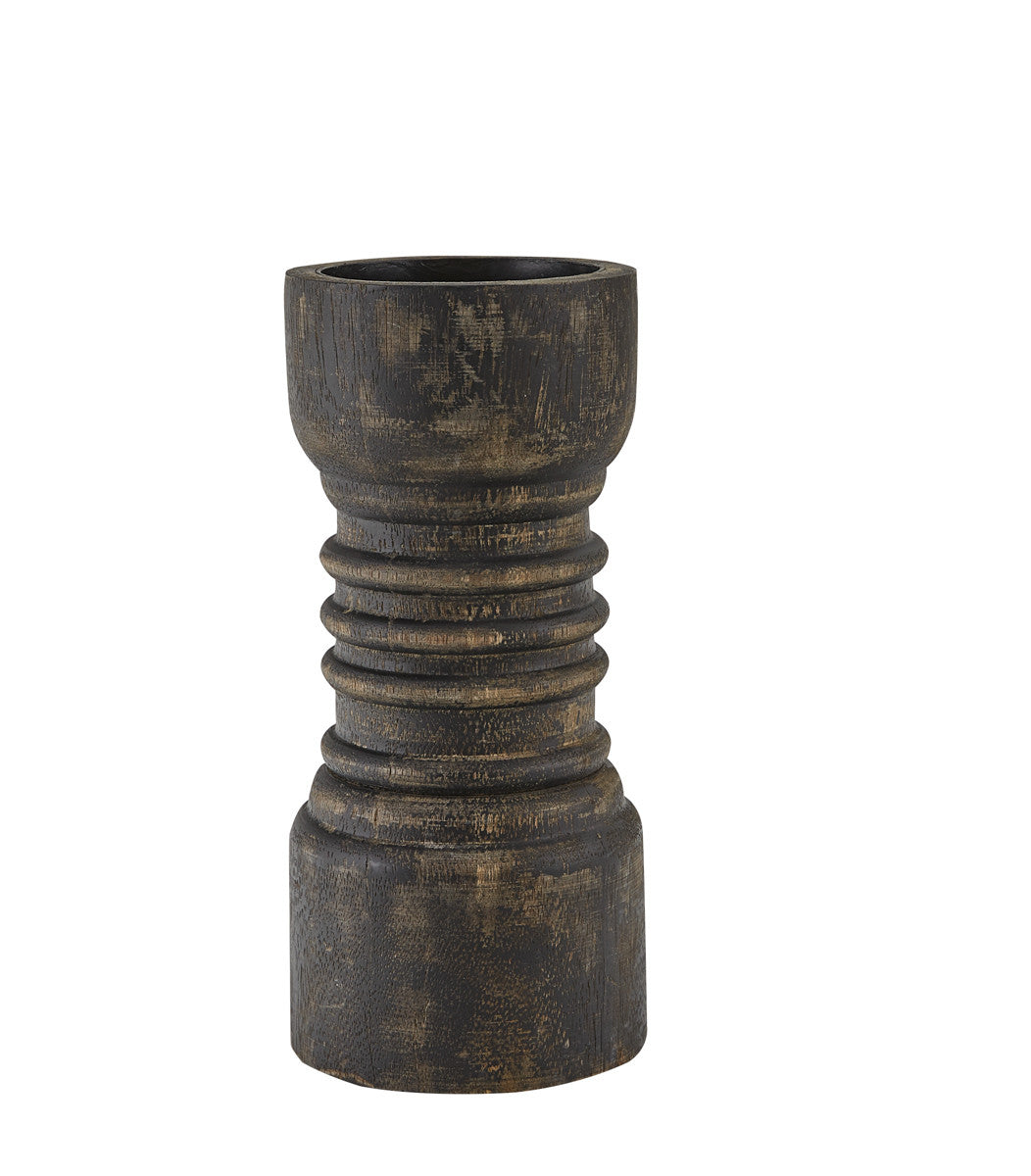 Rustic Tall Candlestick - Black