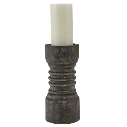 Rustic Tall Candlestick - Black