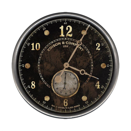 Vintage Look Black Wall Clock