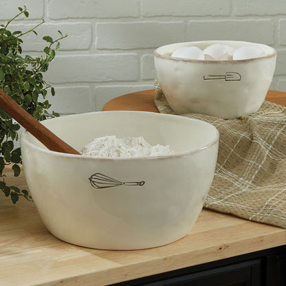 Villager Mixing Bowls Set - Cream