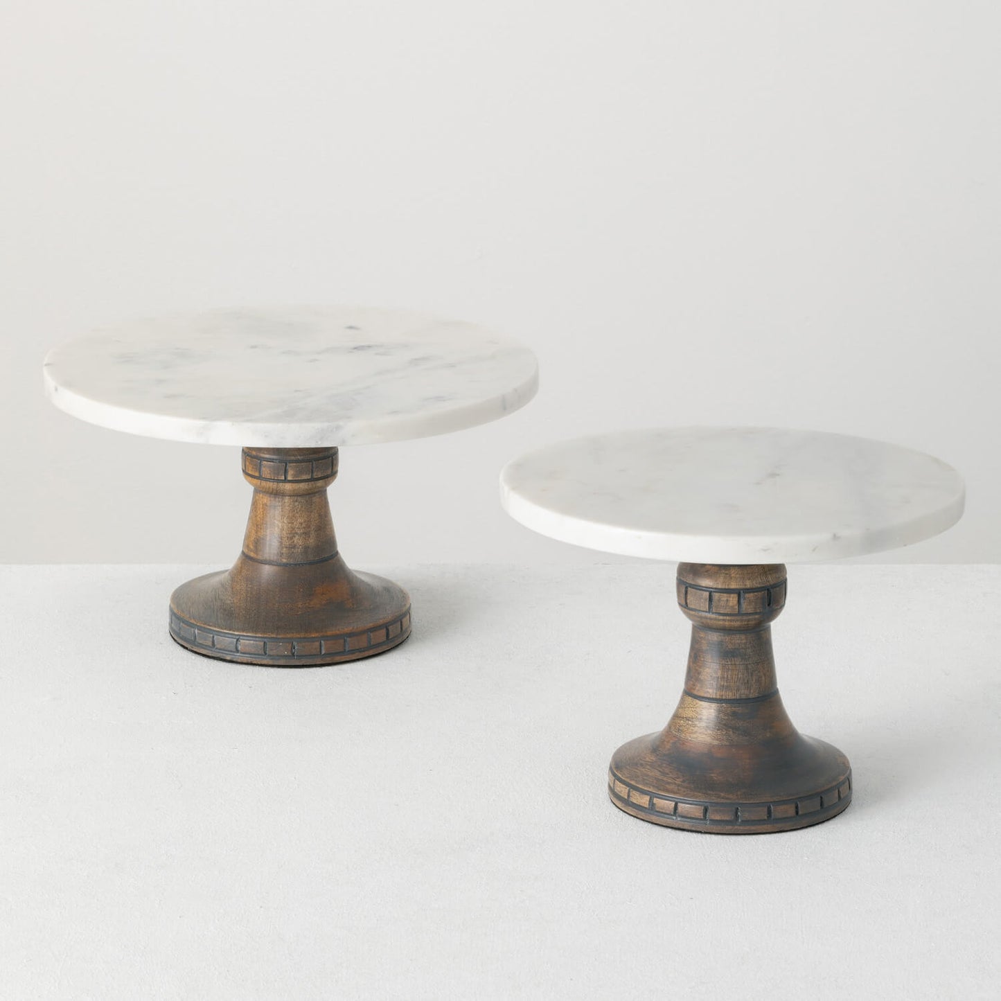 Marble Pedestal Stand Set of 2