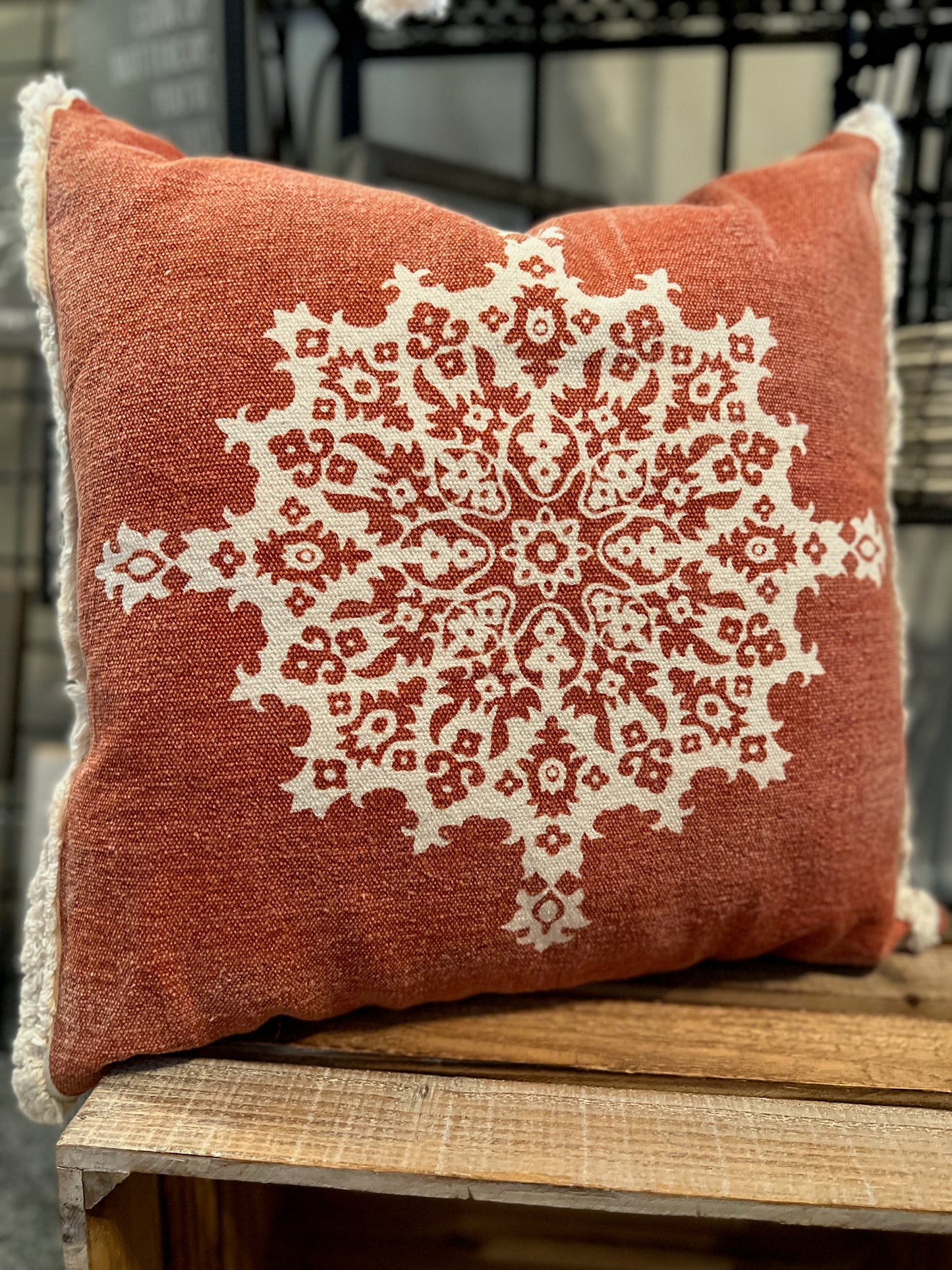 Mandala Medal Throw Pillow