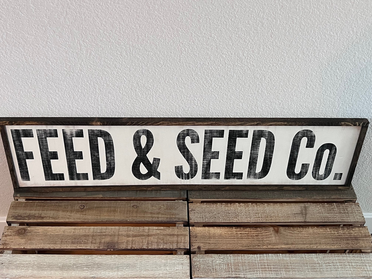 Feed & Seed Co Distressed Sign – Chic Home Decor