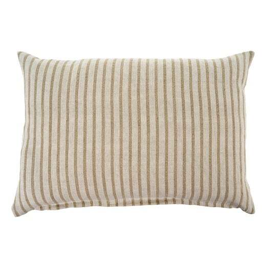 Pinstripe Linen Pillow, Natural