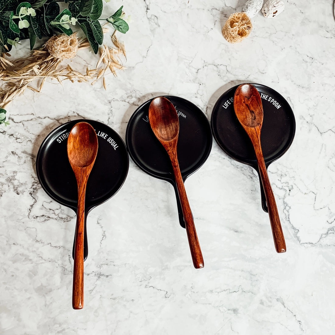 Spoon Rest and Wooden Spoon Set