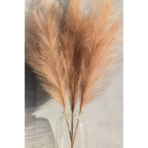 Large Dusty Mocha Rose Faux Pampas Grass