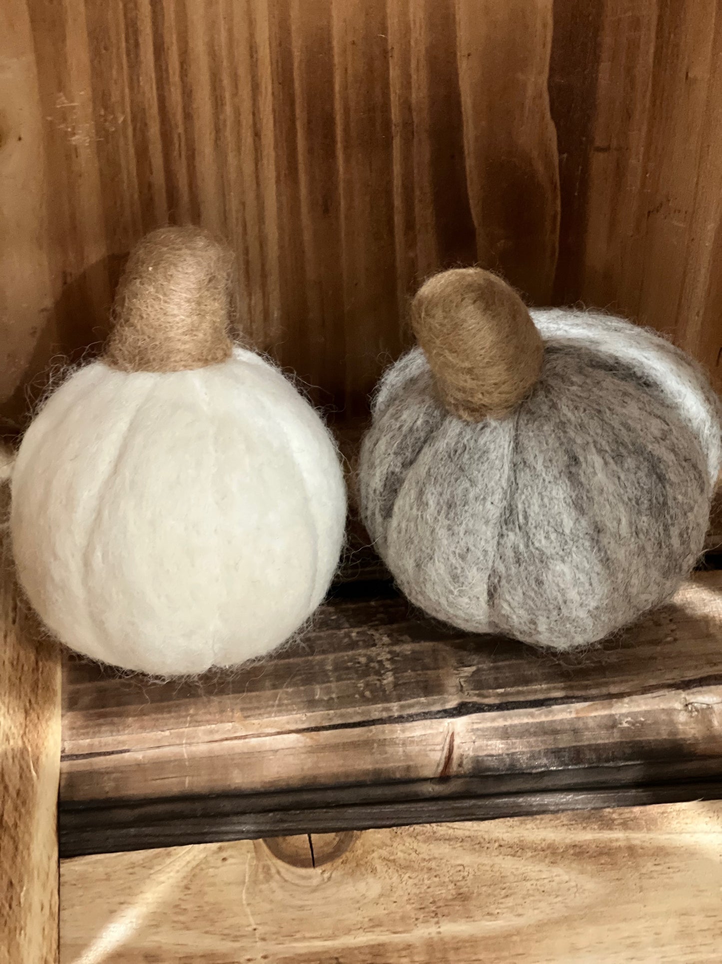 Fair Trade Felt Pumpkin, Grey