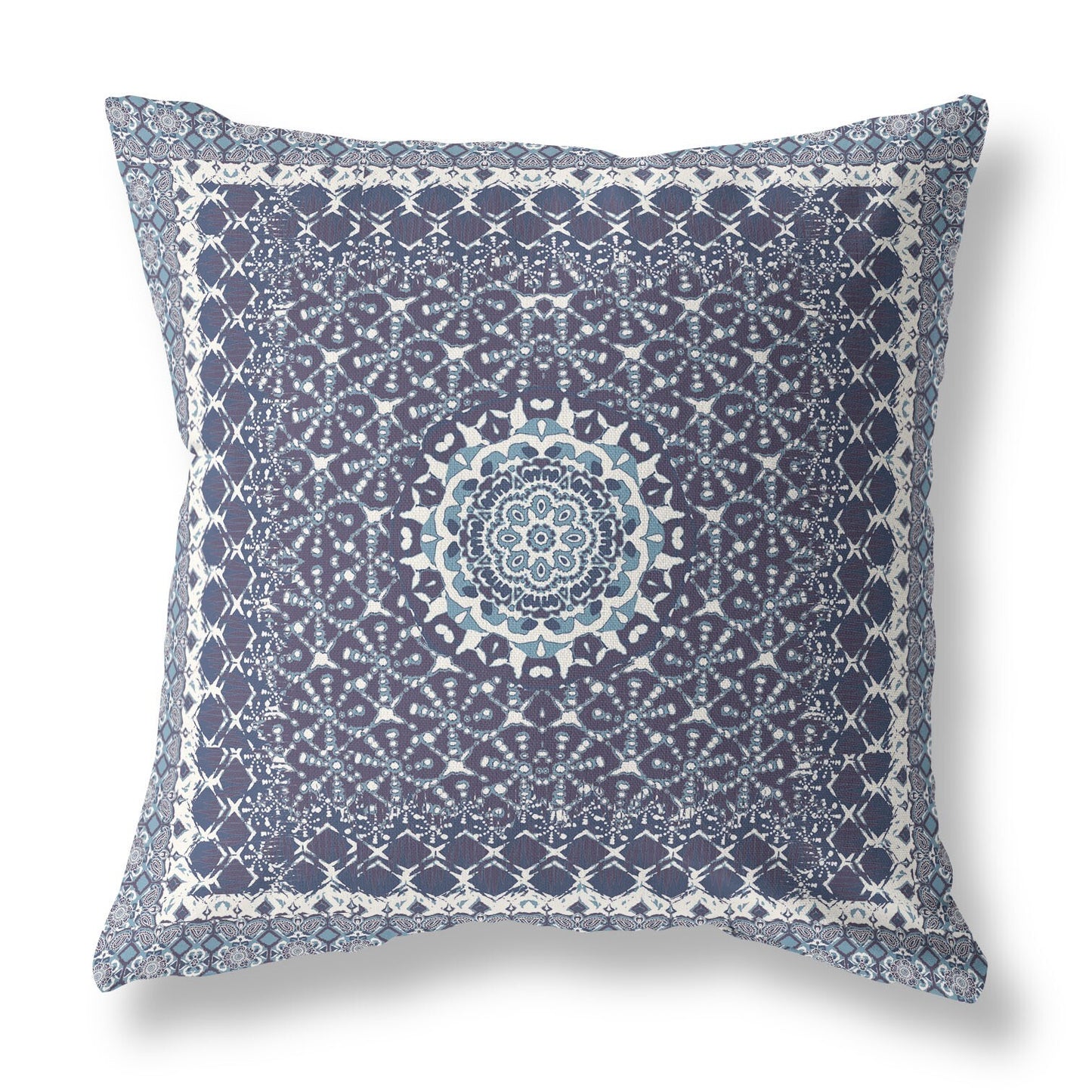 18" Slate Blue Holy Floral Indoor/Outdoor Pillow