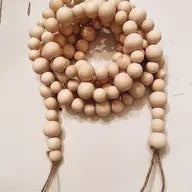 Wood bead garland