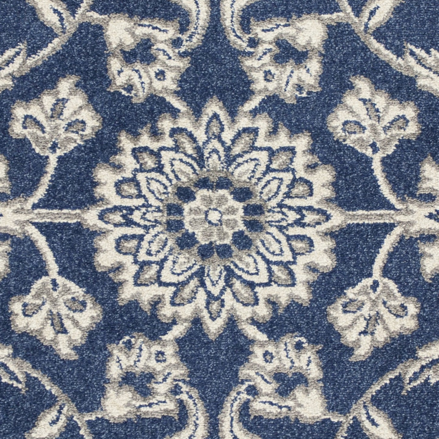 Denim Floral Vine Area Rug