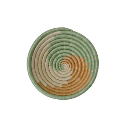 6" Small Apricot & Seafoam Unity Round Basket