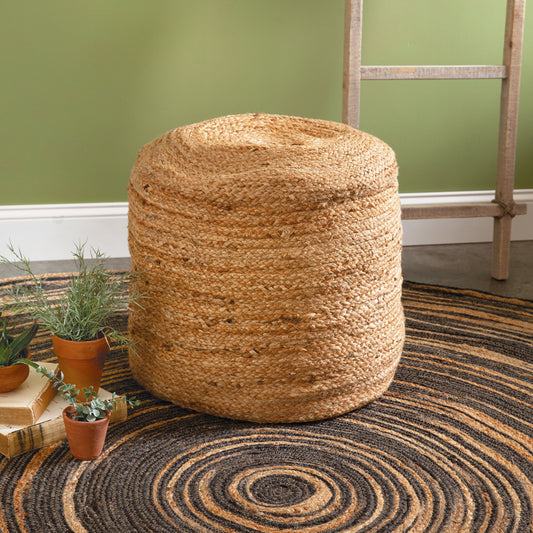 Natural Jute Floor Pouf