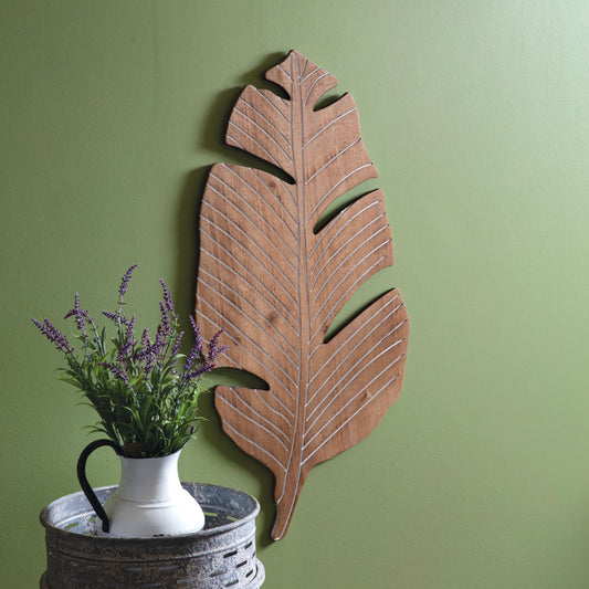 Banana Leaf Wood Wall Decor