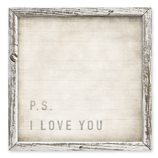 P.S. I Love You' Shelf Art