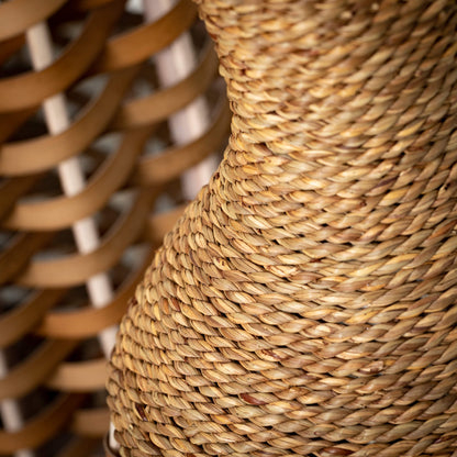 ORGANIC WOVEN RATTAN VASES