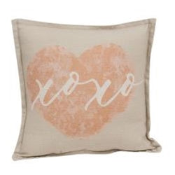 Pink Heart Graphic Pillow